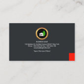 明るい兆候の灰色のセメントの煉瓦建築者の建築家 名刺 (裏面)