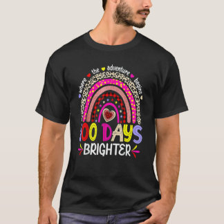 明るい先生のための虹のレインボー100日間 Tシャツ
