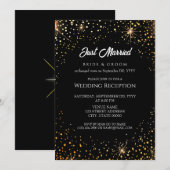 明るい光の結婚式のレセプション 招待状 (正面/裏面)