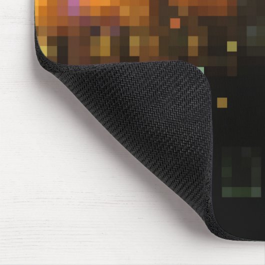 明るい光の街の夕日 マウスパッド (コーナー)