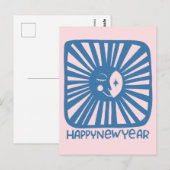 明るい光月新年を迎えカスタマイズる ポストカード (正面/裏面)