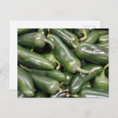 明るい光沢のある緑のハラペーノピープルススティルライフ ポストカード (正面/裏面)