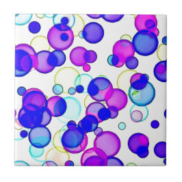 明るい円の水色ドット タイル