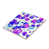 明るい円の水色ドット タイル (側面)