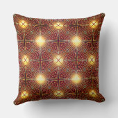 明るい円を生成する奇妙な繰り返し行 クッション (裏面)