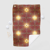 明るい円を生成する奇妙な繰り返し行 ゴルフタオル (インサイチュ)