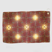 明るい円を生成する奇妙な繰り返し行 ゴルフタオル (横)