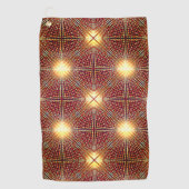 明るい円を生成する奇妙な繰り返し行 ゴルフタオル (正面)