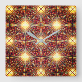 明るい円を生成する奇妙な繰り返し行 スクエア壁時計