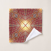 明るい円を生成する奇妙な繰り返し行 バスタオルセット (ウォッシュタオル)