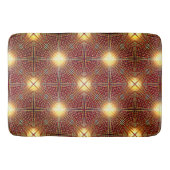 明るい円を生成する奇妙な繰り返し行 バスマット (正面)