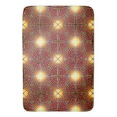 明るい円を生成する奇妙な繰り返し行 バスマット (正面縦)