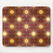 明るい円を生成する奇妙な繰り返し行 マウスパッド (正面)