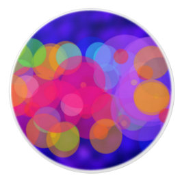 明るい円カラフル線 セラミックノブ