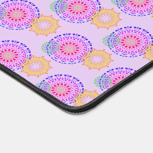 明るい円 デスクマット (コーナー)