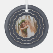 明るい円 |休日の写真 ガラスオーナメント (正面)