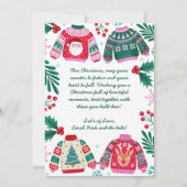 明るい写真メリーコラージュのクリスマスセーター シーズンカード (裏面)