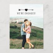 明るい写真 |婚約発表 |はがき ポストカード (正面)