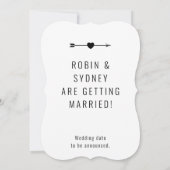 明るい写真 |婚約発表 |カード 案内状 (裏面)