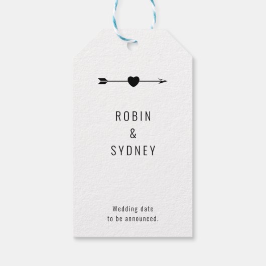 明るい写真 |婚約発表 |ギフトラベル ギフトタグ (裏面)