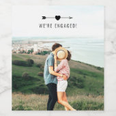 明るい写真 |婚約発表 |ワインラベル ワインラベル (シングルラベル)