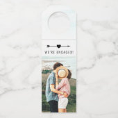 明るい写真 |婚約 |ボトルハンガーラベル ボトルネックタグ (正面)