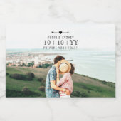 明るい写真 |日付の保存 |ミニボトルラベル スパークリングワインラベル (シングルラベル)