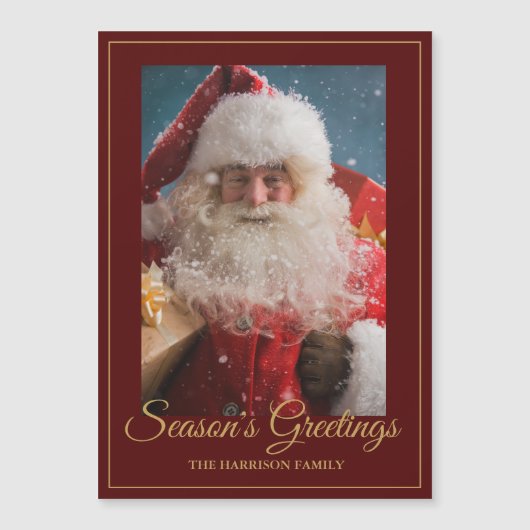 明るい冬のサンタクロースパーソナライズされたクリスマス (正面)