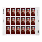 明るい冬のサンタクロースパーソナライズされたクリスマス ラベル (フルシート)