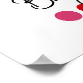 明るい冬のタイプ季節色分析アート ポスター (角)