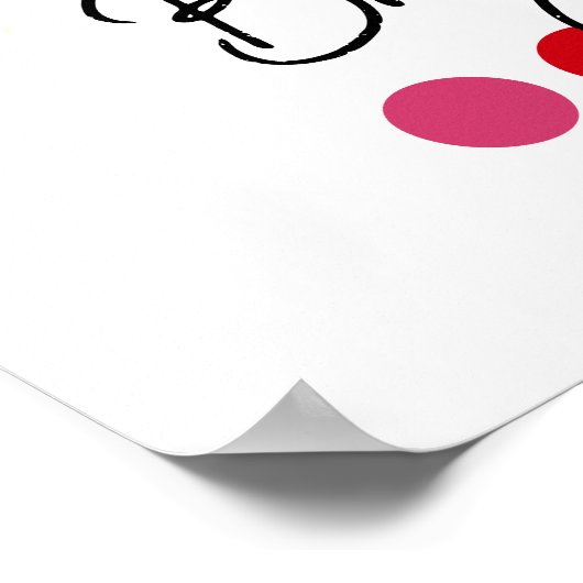 明るい冬のタイプ季節色分析アート ポスター (角)