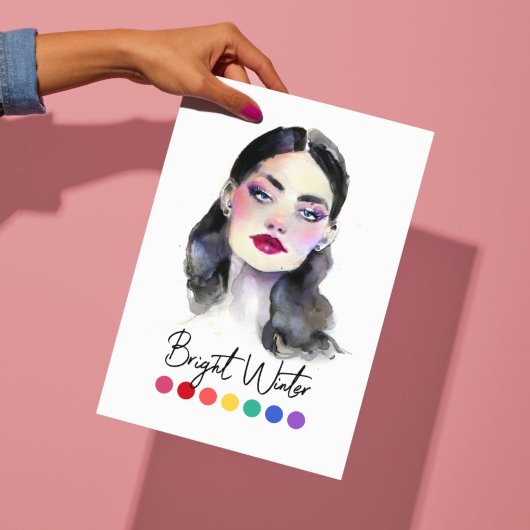 明るい冬のタイプ季節色分析アート ポスター