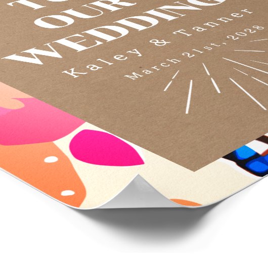 明るい切り出し結婚の歓迎 ポスター (角)