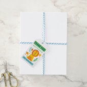 明るい動物園 ジャングルの動物 お礼タグ ギフトタグ (より糸付き)
