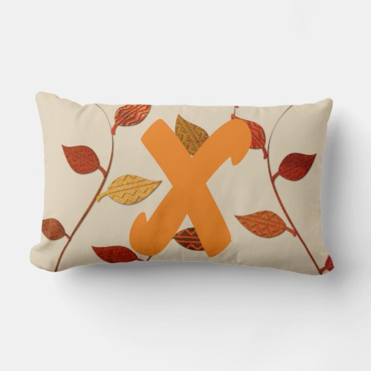 明るい化粧葉用枕 ランバークッション (正面)