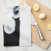 明るい北極キツネ キッチンタオル (四つ折り)