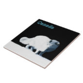 明るい北極キツネ タイル (側面)