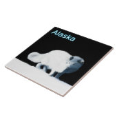 明るい北極キツネ タイル (側面)