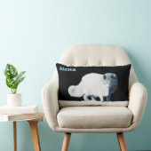 明るい北極キツネ ランバークッション (椅子)