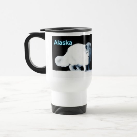 明るい北極ギツネ トラベルマグ (左)