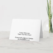 明るい午後はメッセージカード感謝していしています サンキューカード (裏面)