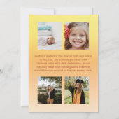 明るい卒業発表 招待状 (裏面)