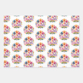 明るい南アジア ラッピングペーパーシート (正面)