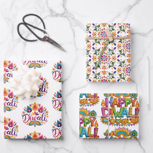 明るい南アジア ラッピングペーパーシート (正面)