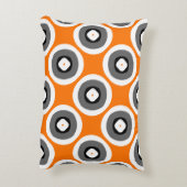 明るい可愛いオレンジ白黒 アクセントクッション (裏面(縦))