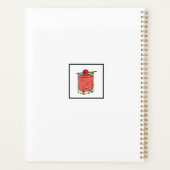 明るい可愛いモダンフレッシュな尾皮ピンク プランナー手帳 (裏面)