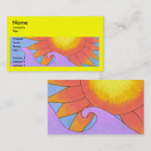 明るい名刺のテンプレート 名刺 (正面/裏面)