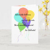 明るい吹き出し名前と年齢の追加誕生日挨拶 カード (黄色い花)