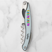 明るい吹カラフルき出し列(青) ソムリエナイフ (正面)