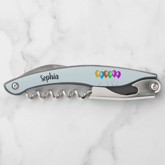 明るい吹カラフルき出し列（青） ソムリエナイフ (裏面)